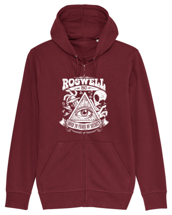 Roswell Alien Crash Burgundy
