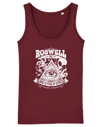 Roswell Alien Crash Burgundy