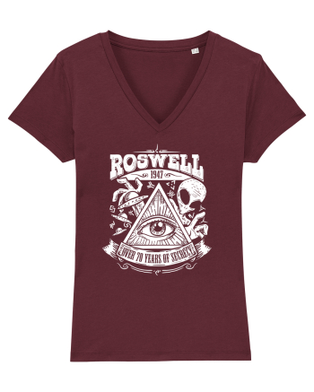 Roswell Alien Crash Burgundy
