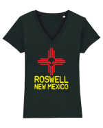 Roswell New Mexico Souvenir Zia Symbol Tricou mânecă scurtă guler V Damă Evoker