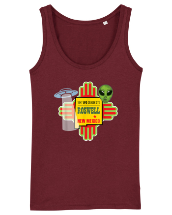 New Mexico UFO Alien Crash Site 1947 Zia Symbol Burgundy