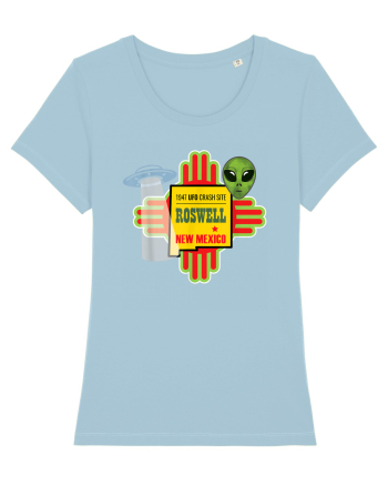 New Mexico UFO Alien Crash Site 1947 Zia Symbol Sky Blue