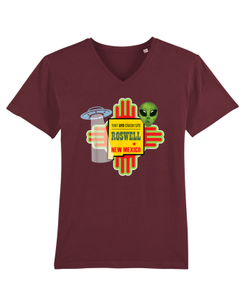 New Mexico UFO Alien Crash Site 1947 Zia Symbol Burgundy
