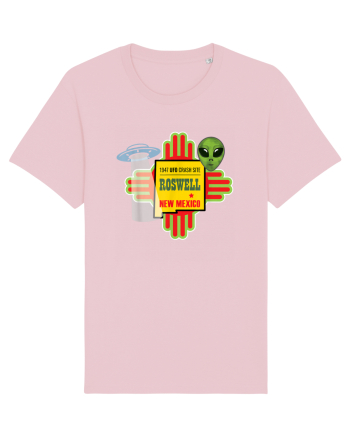 New Mexico UFO Alien Crash Site 1947 Zia Symbol Cotton Pink