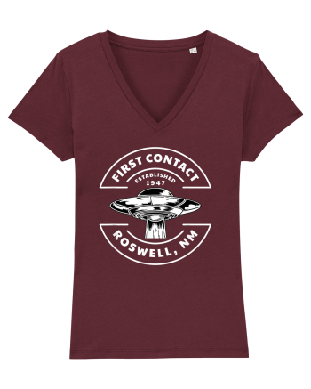 Roswell UFO Alien Conspiracy Theory Burgundy