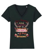 Quote about life Tricou mânecă scurtă guler V Damă Evoker