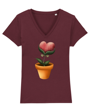Flower of Heart Burgundy