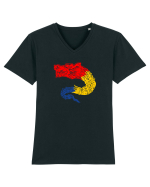 Simboluri dacice - Lupul 19. Tricou mânecă scurtă guler V Bărbat Presenter