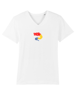 Simboluri dacice - Lupul 20. Tricou mânecă scurtă guler V Bărbat Presenter