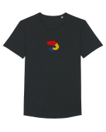 Simboluri dacice - Lupul 20. Tricou mânecă scurtă guler larg Bărbat Skater