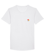 Simboluri dacice - Lupul 21. Tricou mânecă scurtă guler larg Bărbat Skater