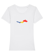 Simboluri dacice - Lupul 22. Tricou mânecă scurtă guler larg fitted Damă Expresser