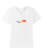 Simboluri dacice - Lupul 22. Tricou mânecă scurtă guler V Bărbat Presenter