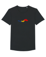 Simboluri dacice - Lupul 22. Tricou mânecă scurtă guler larg Bărbat Skater