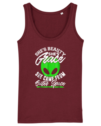She Is  Beauty She Is Grace Outer Space Burgundy