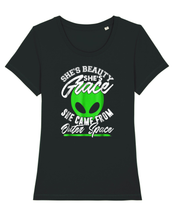 She Is  Beauty She Is Grace Outer Space Black