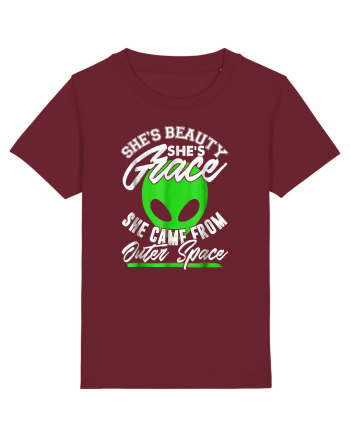 She Is  Beauty She Is Grace Outer Space Burgundy