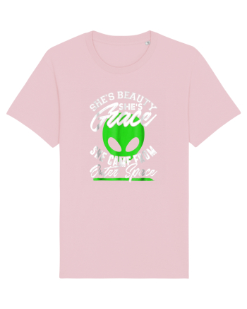 She Is  Beauty She Is Grace Outer Space Cotton Pink