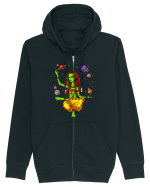 Space Alien Hippie Yoga Zen Meditation Psychedelic Hanorac cu fermoar Unisex Connector
