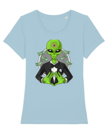 Space Alien Illuminati Occult UFO Conspiracy Sky Blue