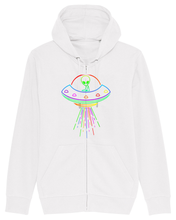 Space Alien UFO Neon Lights Rave White