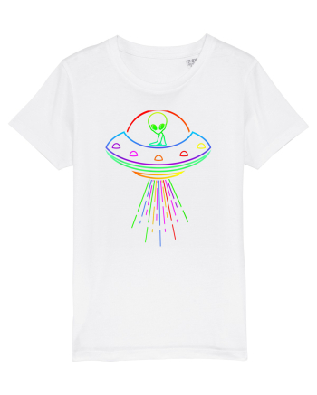 Space Alien UFO Neon Lights Rave White
