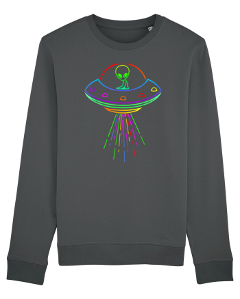 Space Alien UFO Neon Lights Rave Anthracite