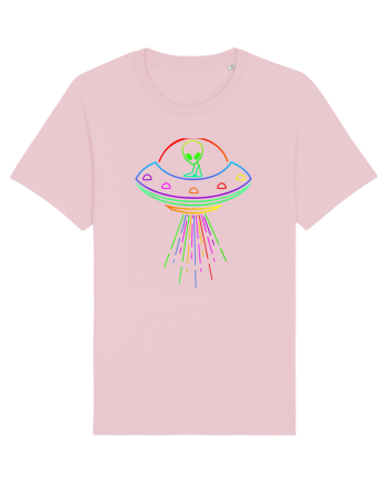 Space Alien UFO Neon Lights Rave Cotton Pink