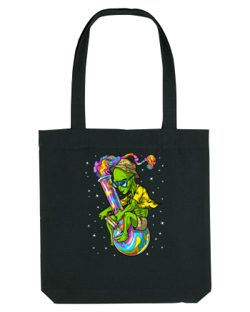 Space Alien Weed Bong Stoner Psychedelic Black