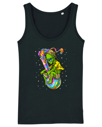 Space Alien Weed Bong Stoner Psychedelic Black