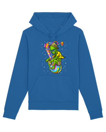 Space Alien Weed Bong Stoner Psychedelic Royal Blue