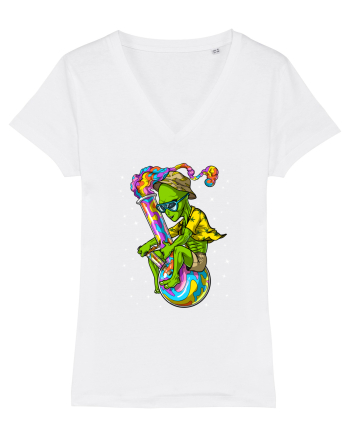 Space Alien Weed Bong Stoner Psychedelic White