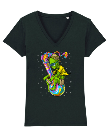 Space Alien Weed Bong Stoner Psychedelic Black