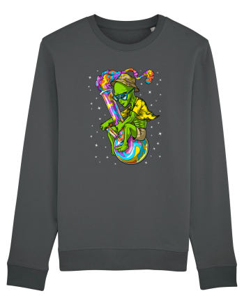 Space Alien Weed Bong Stoner Psychedelic Anthracite