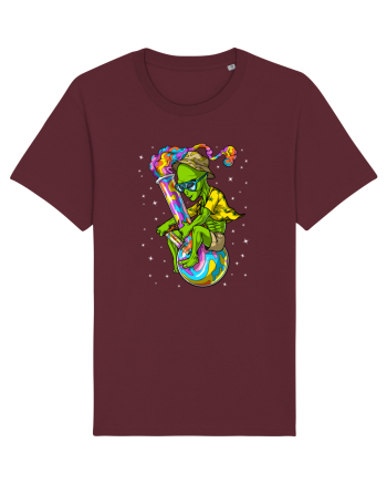 Space Alien Weed Bong Stoner Psychedelic Burgundy