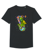 Space Alien Weed Bong Stoner Psychedelic Tricou mânecă scurtă guler larg Bărbat Skater