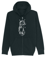 Space Cat Kitty Lovers Hanorac cu fermoar Unisex Connector