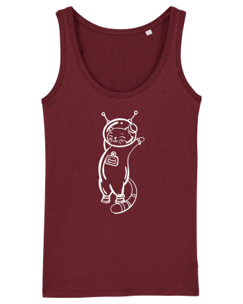 Space Cat Kitty Lovers Burgundy