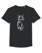 Space Cat Kitty Lovers Tricou mânecă scurtă guler larg Bărbat Skater