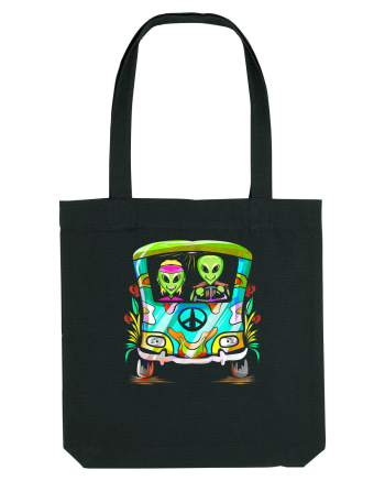 Space Shroom Hippie Alien Black