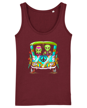 Space Shroom Hippie Alien Burgundy