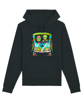Space Shroom Hippie Alien Black