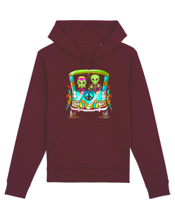 Space Shroom Hippie Alien Burgundy