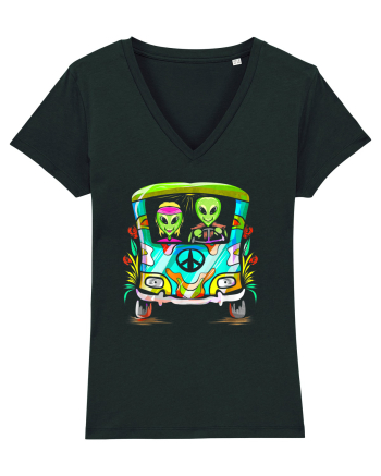 Space Shroom Hippie Alien Black