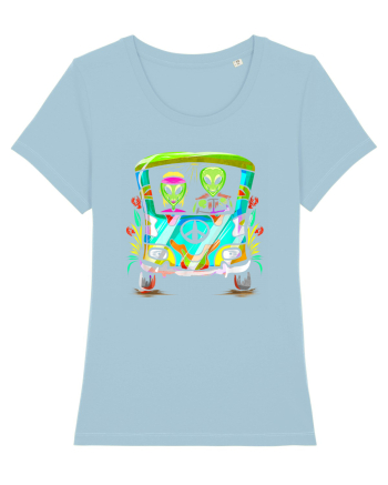 Space Shroom Hippie Alien Sky Blue