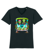 Space Shroom Hippie Alien Tricou mânecă scurtă guler V Bărbat Presenter