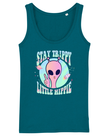 Stay Trippy Little Hippie Art Peace Sign Ocean Depth