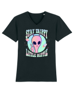 Stay Trippy Little Hippie Art Peace Sign Tricou mânecă scurtă guler V Bărbat Presenter