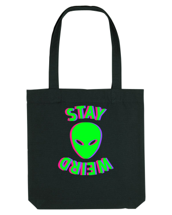 Stay Weird Glitch Black
