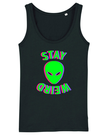 Stay Weird Glitch Black